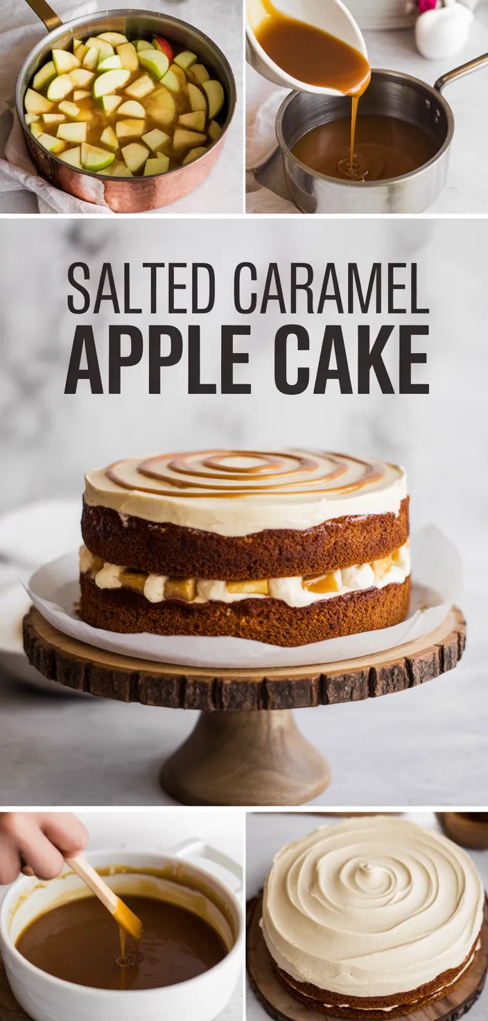 A photo of Apple Cider Cake With Salted Caramel Buttercream Recipe