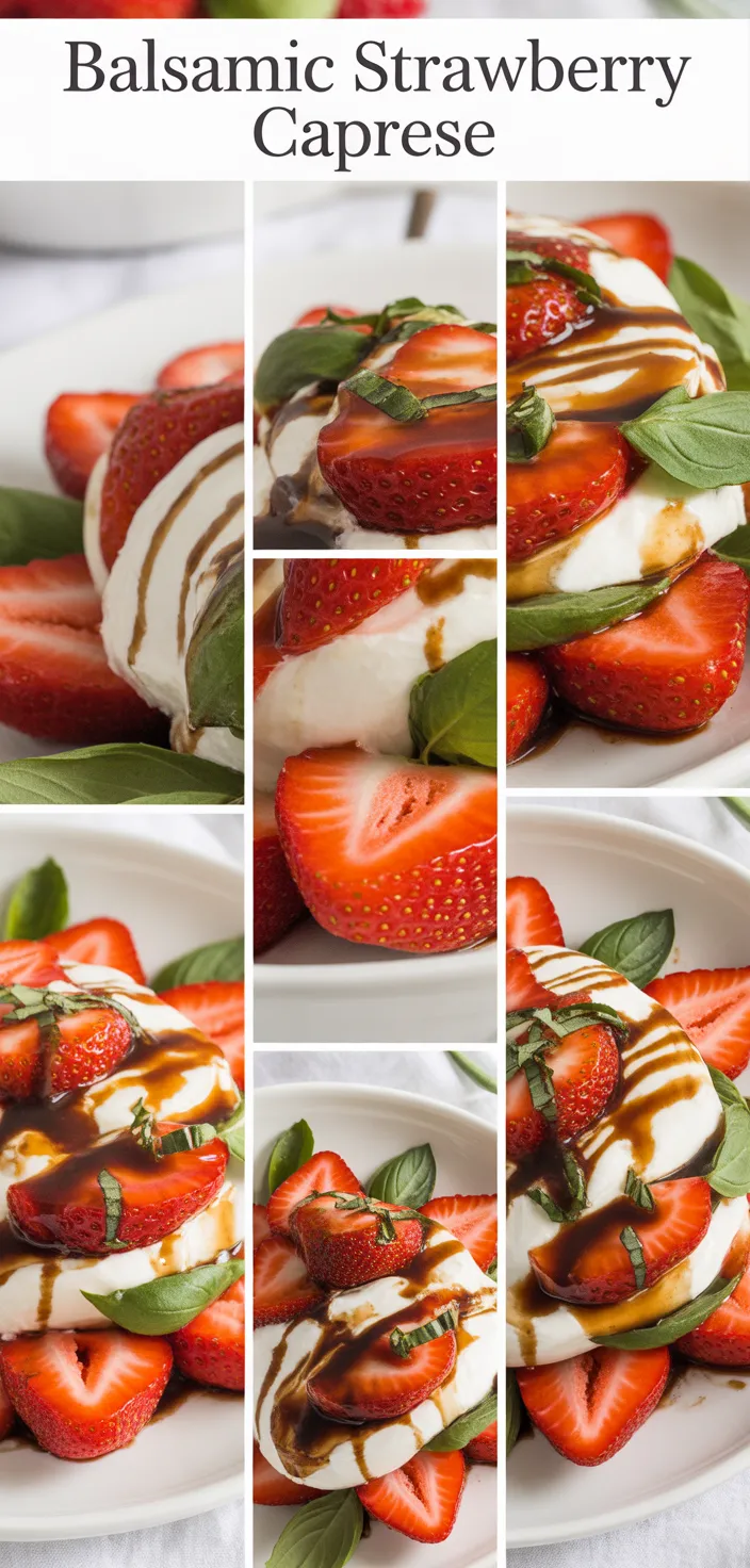 A photo of Balsamic Strawberry Caprese – Fresh & Flavorful Twist Recipe