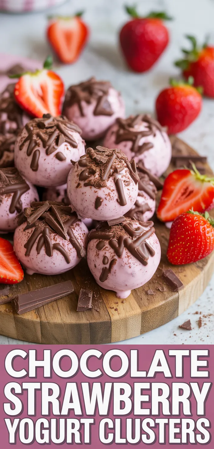 A photo of Chocolate Strawberry Yogurt Clusters Recipe