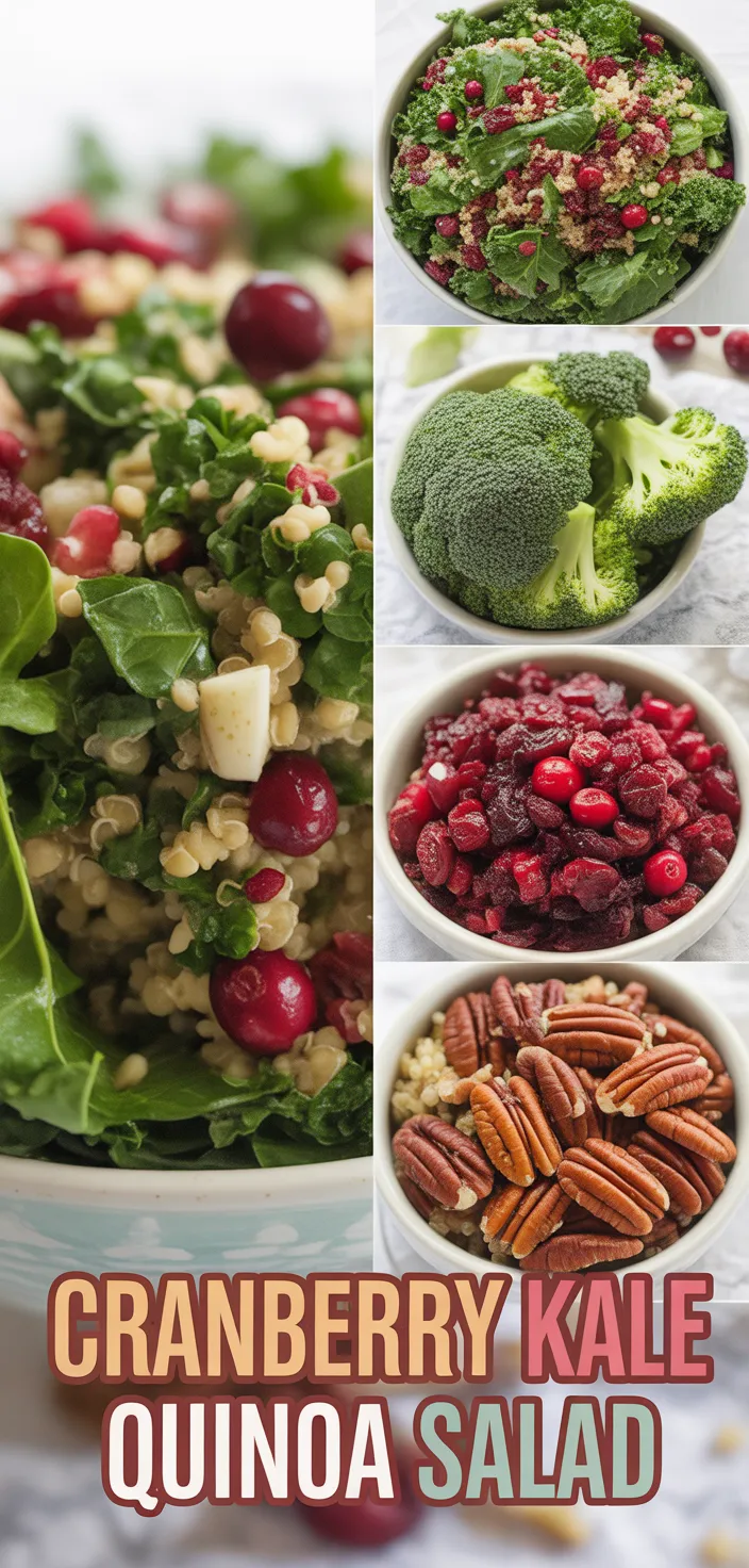 A photo of Cranberry Kale Quinoa Salad Recipe