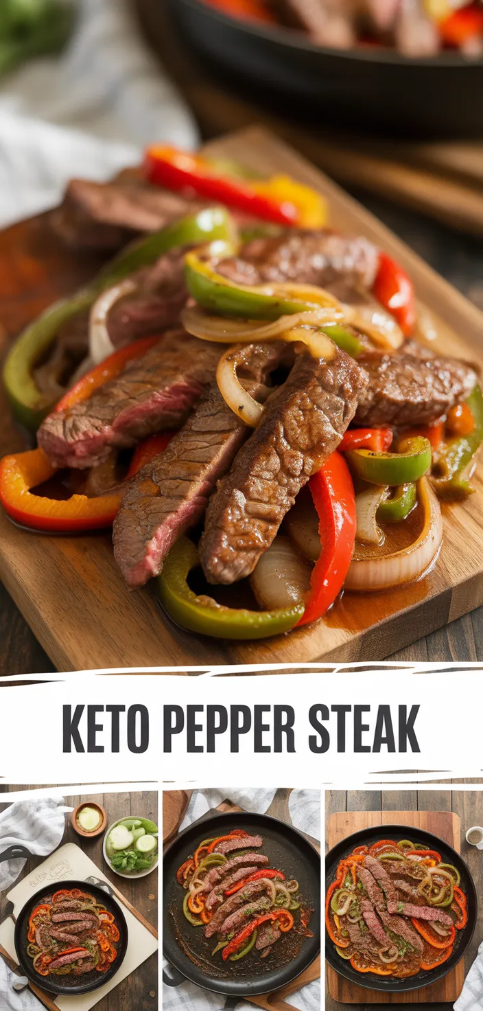 A photo of Keto Pepper Steak Low Carb Beef Stir Fry Recipe