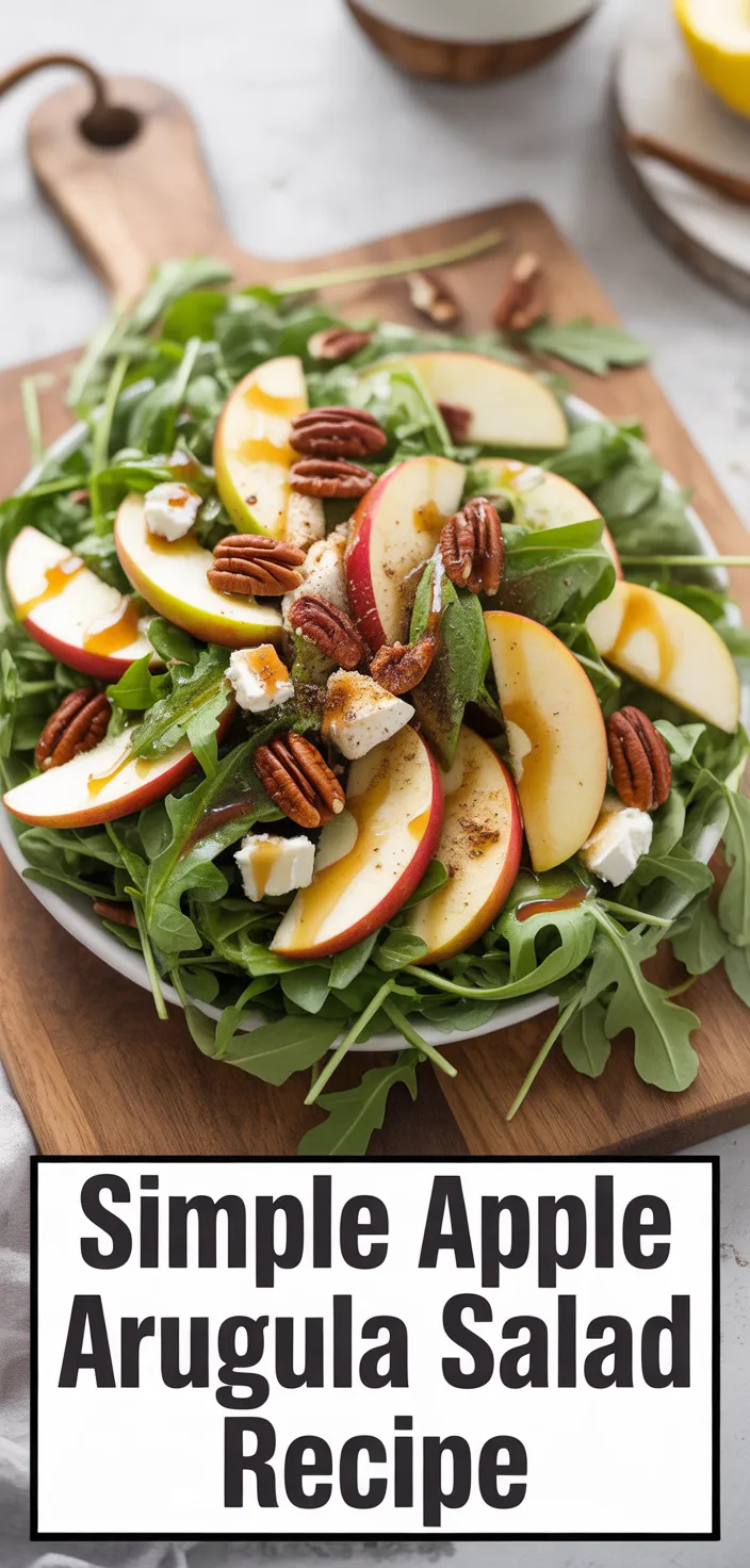 A photo of Simple Apple Arugula Salad Recipe
