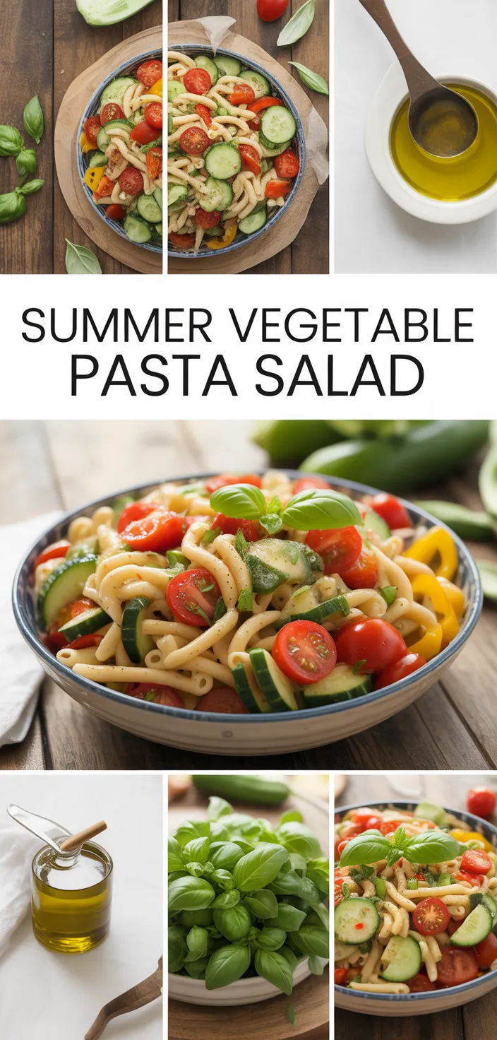 A photo of Summer Vegetable Pasta Salad Recipe