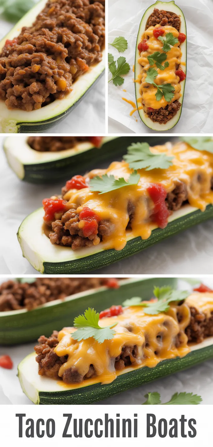 A photo of Taco Zucchini Boats Recipe
