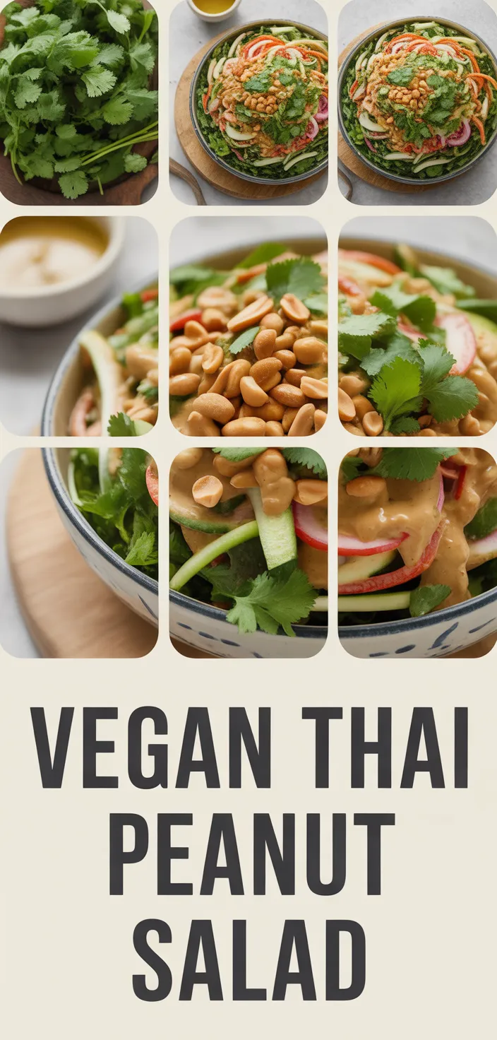 A photo of Thai Crunch Salad With Spicy Peanut Dressing (vegan) Recipe