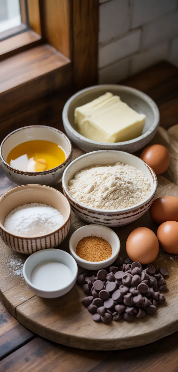 Ingredients photo for Giant Chewy Keto Chocolate Chip Cookies Recipe