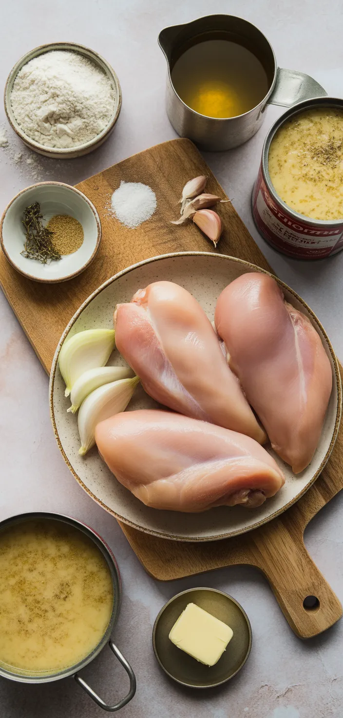 Ingredients photo for Slow Cooker Chicken And Gravy Recipe