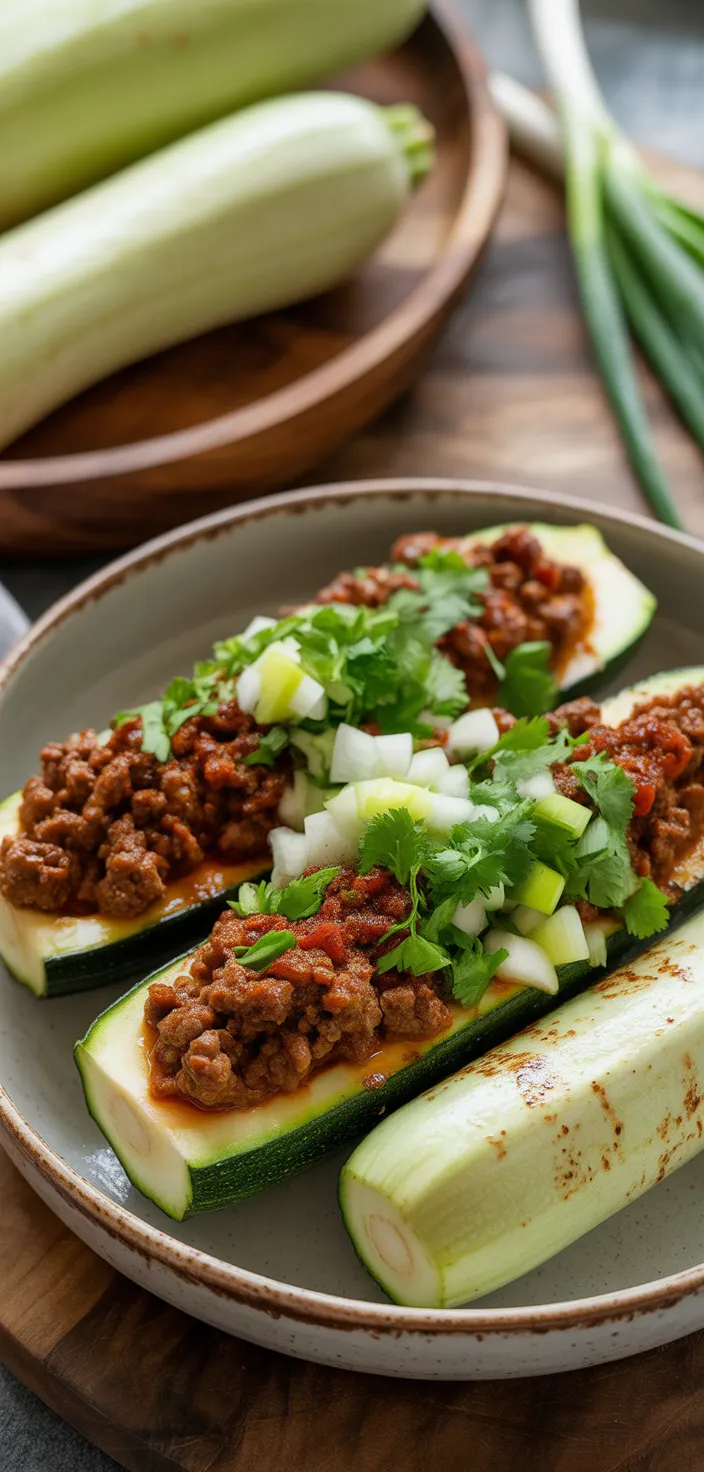 Ingredients photo for Taco Zucchini Boats Recipe