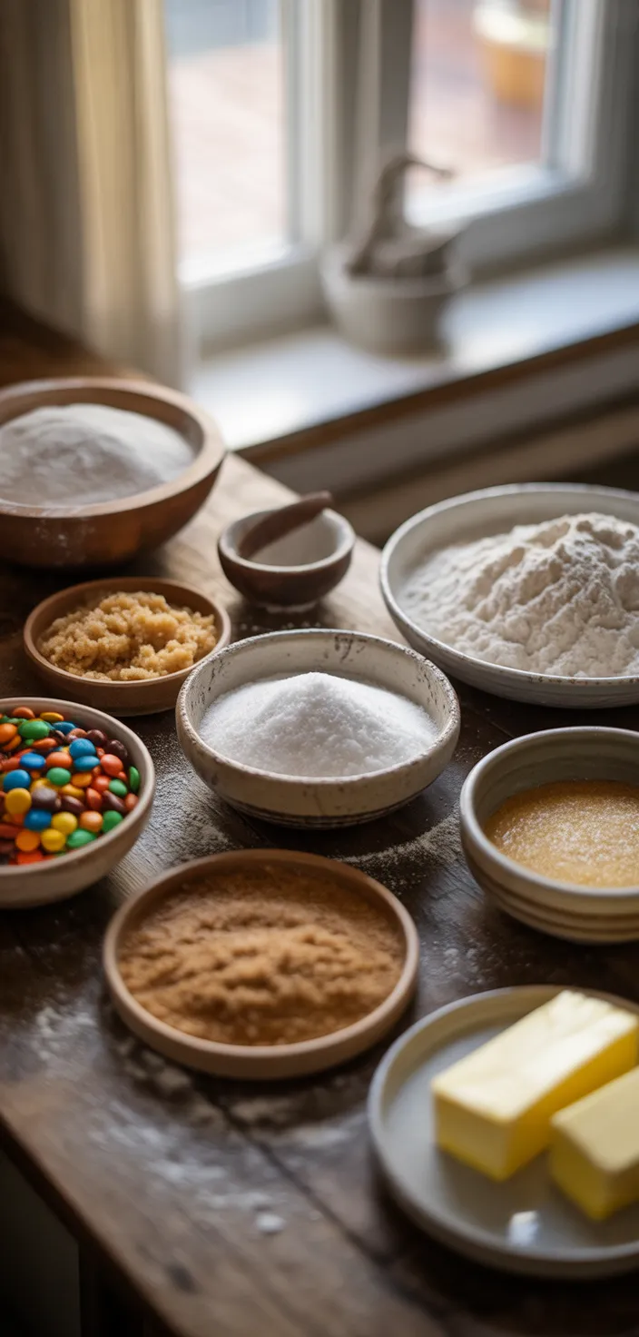 Ingredients photo for The BEST M&M Cookies Recipe