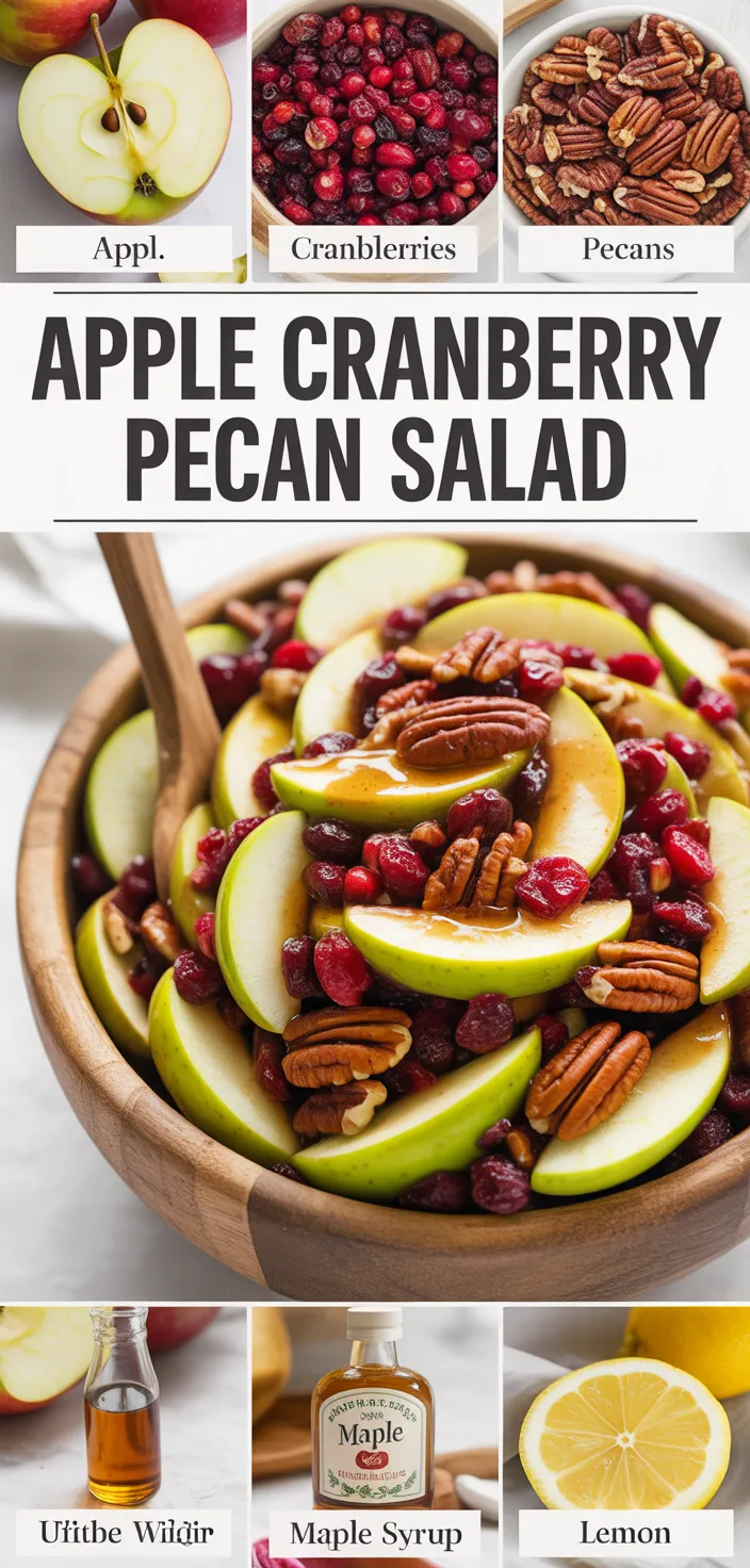 A photo of APPLE CRANBERRY PECAN SALAD Recipe