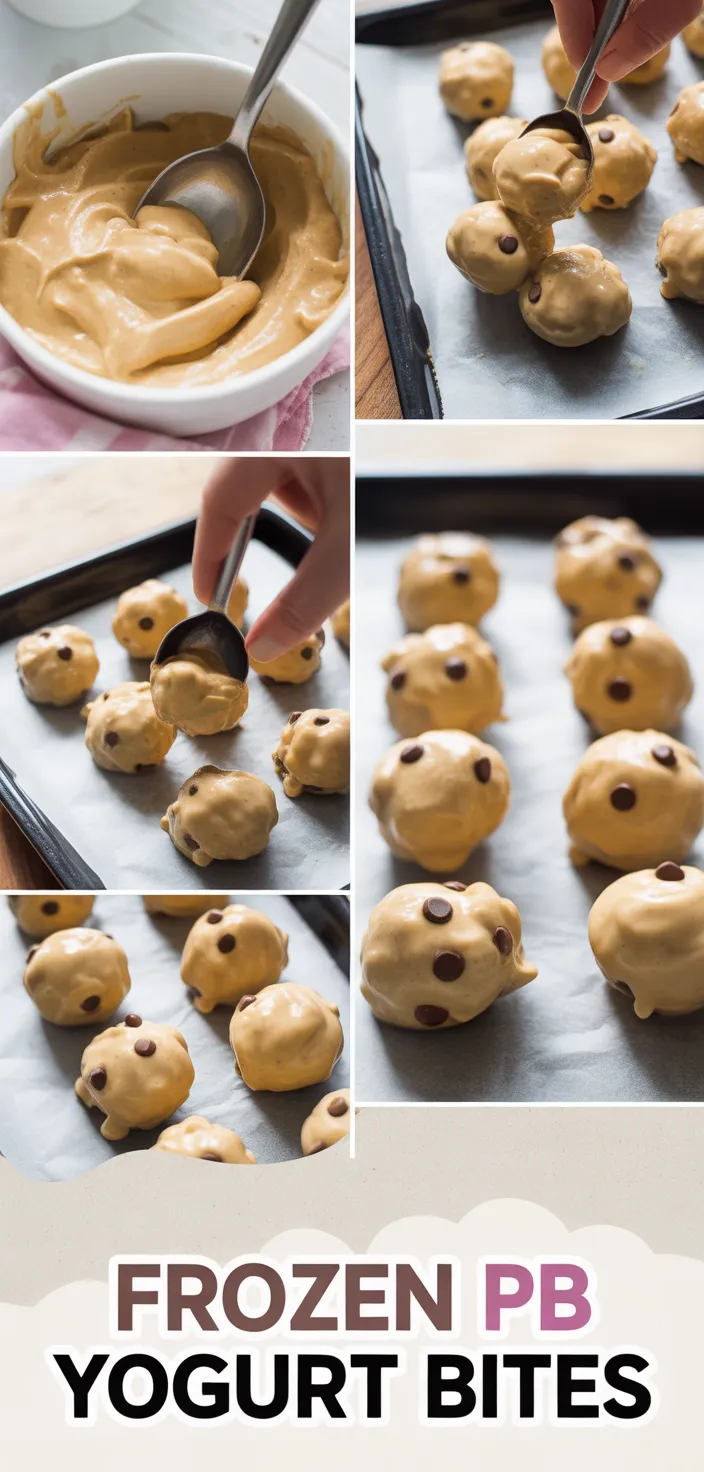 A photo of Frozen Greek Yogurt Peanut Butter Bites Recipe