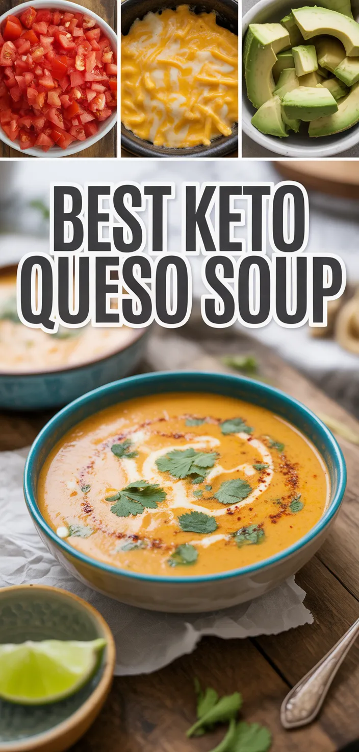 A photo of The BEST Queso Soup (easy Keto Soup Recipe)