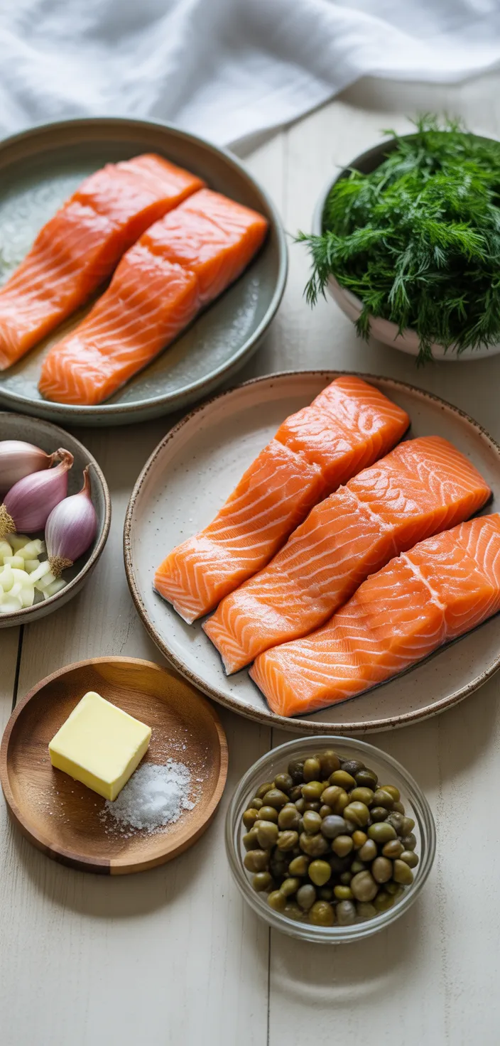 Ingredients photo for Creamy Dill Salmon Recipe