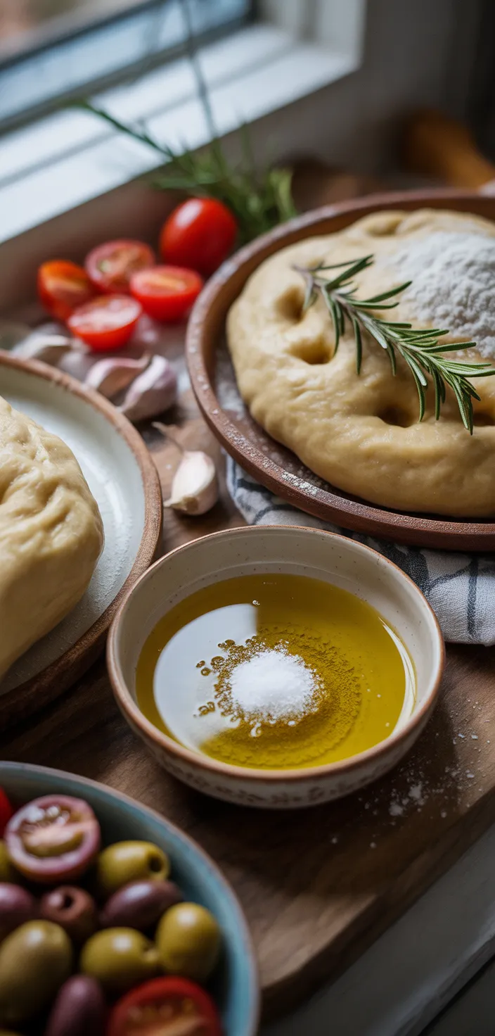 Ingredients photo for Homemade Small Batch Focaccia Recipe