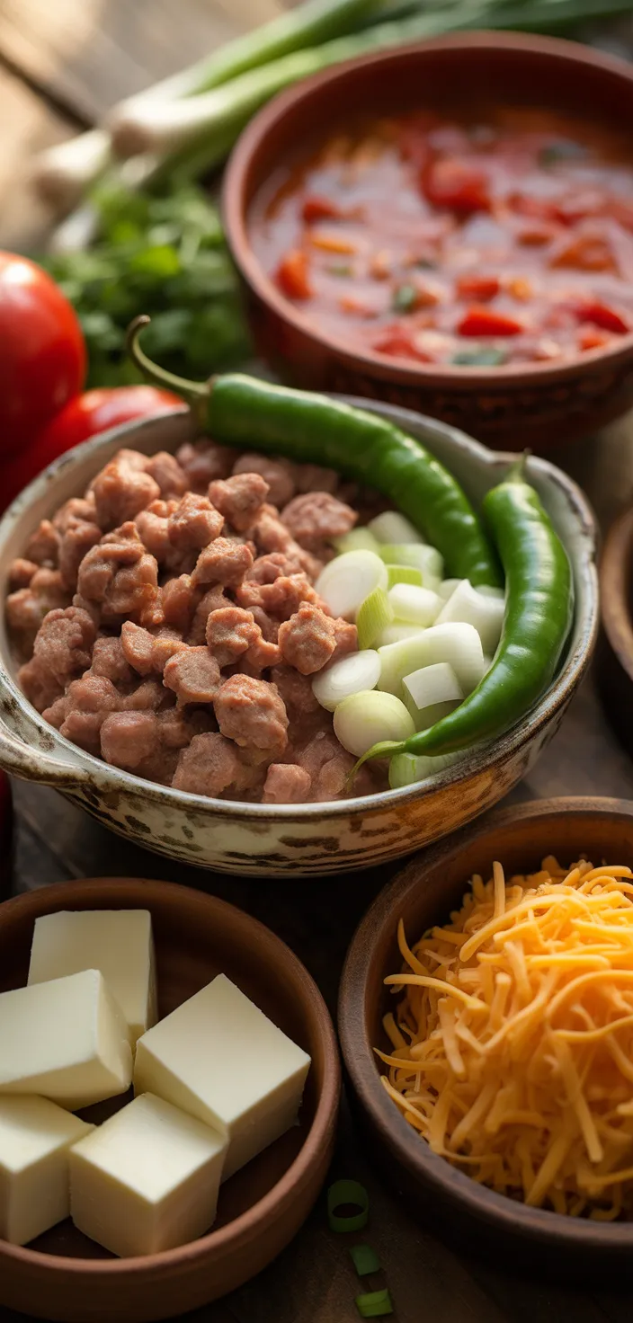 Ingredients photo for The BEST Queso Soup (easy Keto Soup Recipe)