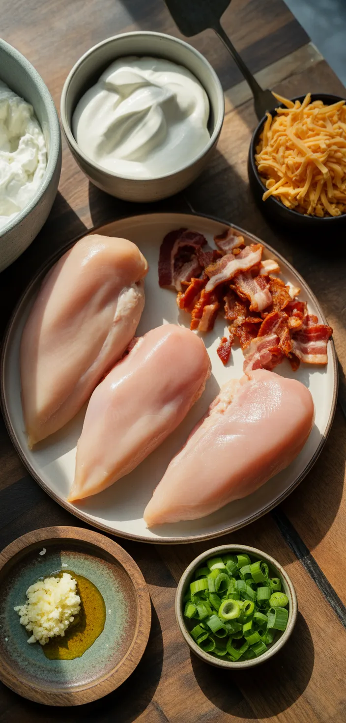 Ingredients photo for Baked Crack Chicken Breasts Recipe