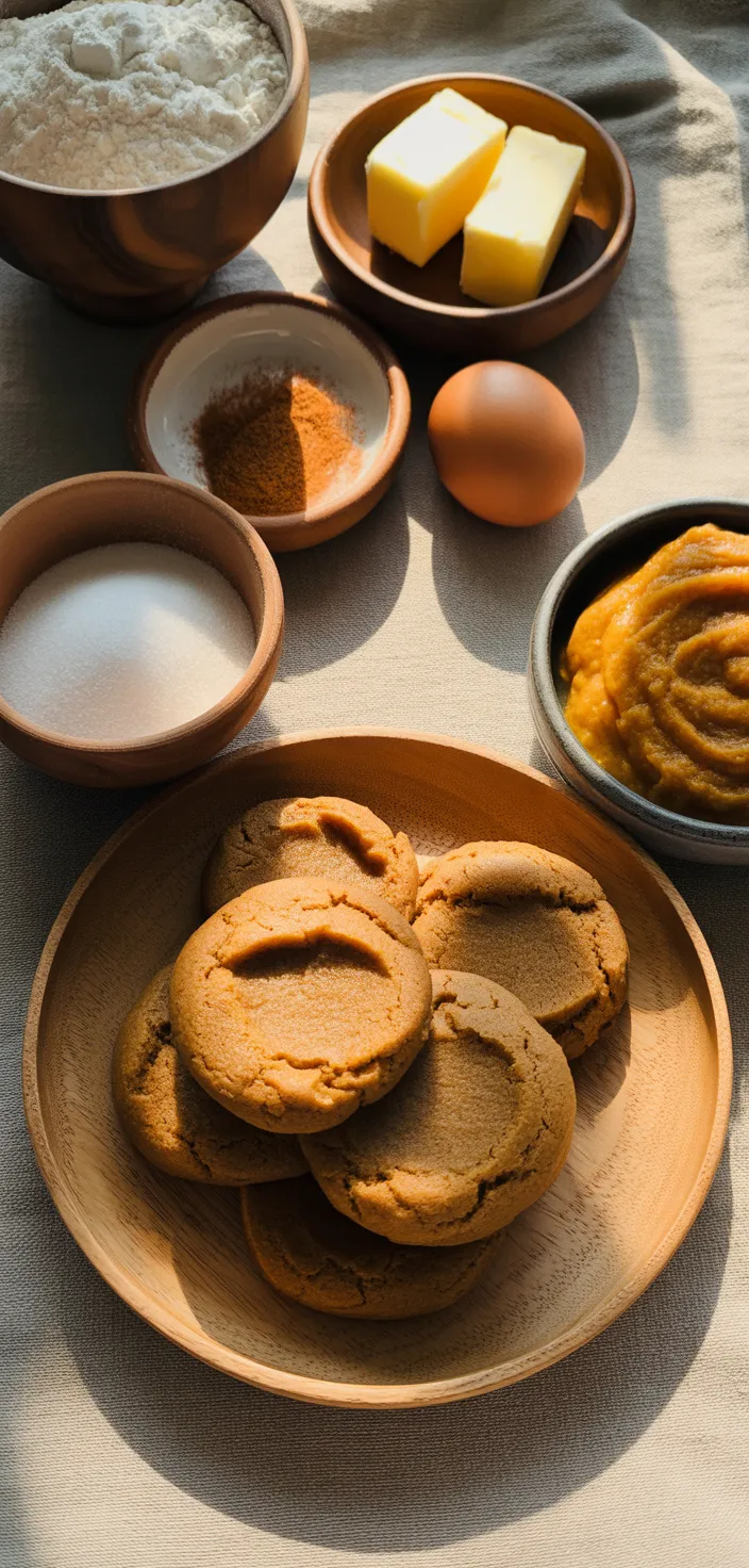 Ingredients photo for Chewy Pumpkin Cookies Recipe