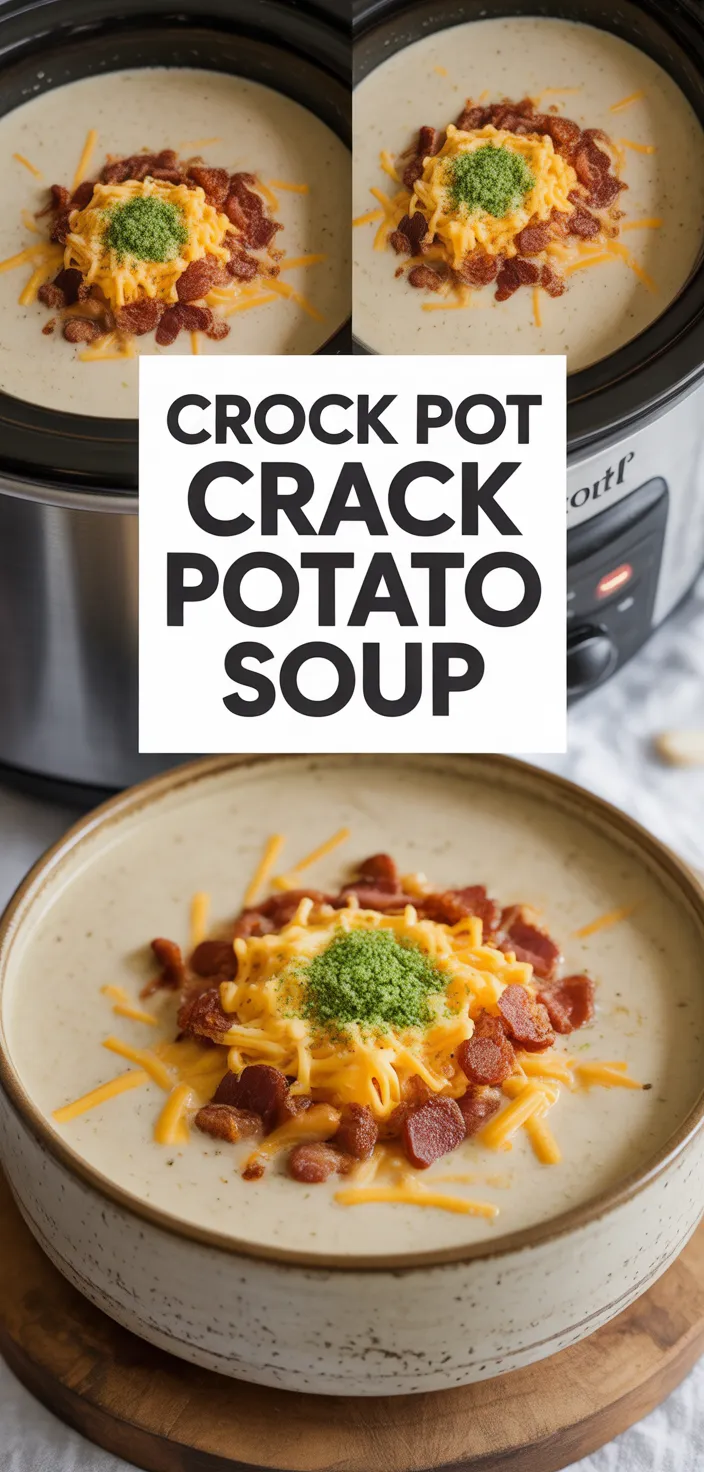 A photo of Crock Pot Crack Potato Soup Recipe