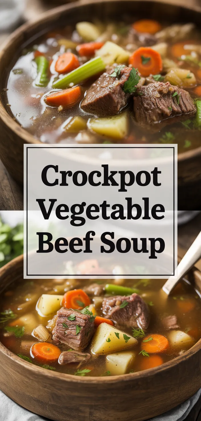 A photo of Crockpot Vegetable Beef Soup Recipe