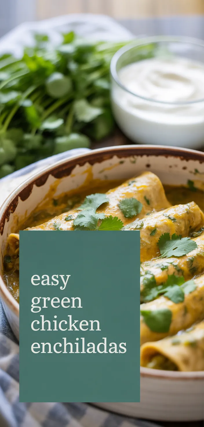 A photo of Easy Green Chicken Enchiladas Recipe