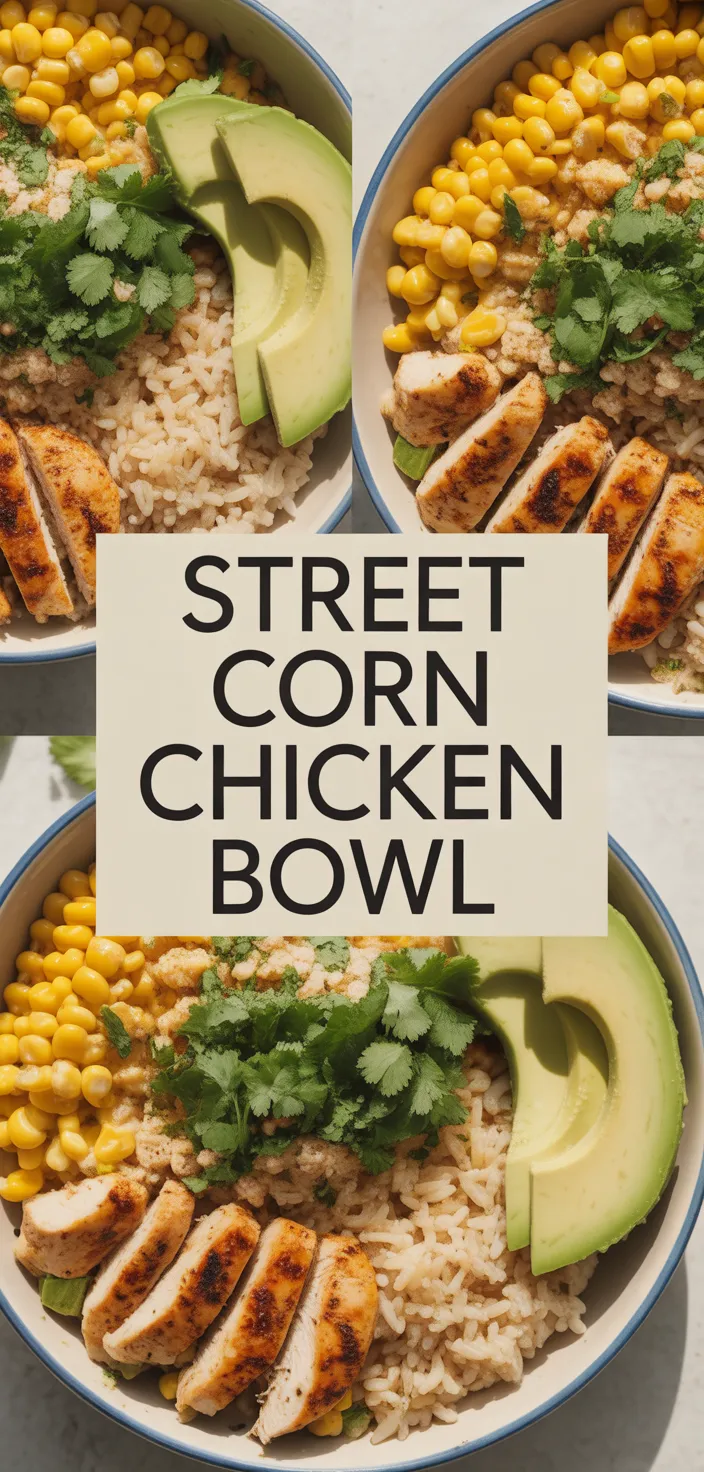 A photo of Healthy And Delicious Street Corn Chicken Rice Bowl Recipe