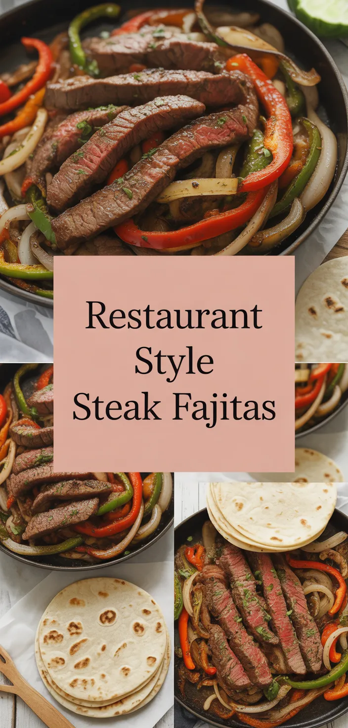 A photo of Restaurant Style Steak Fajitas  Recipe