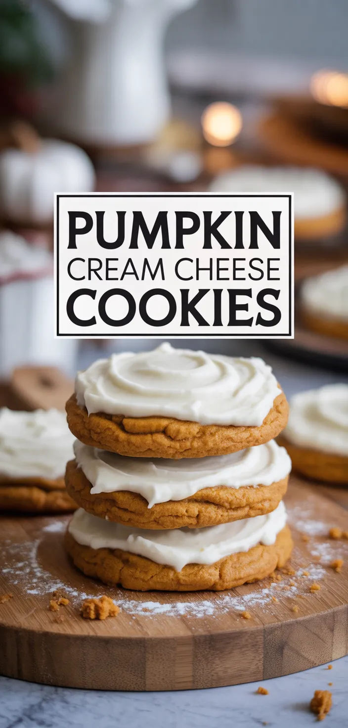 A photo of Soft Pumpkin Cookies With Cream Cheese Frosting Recipe