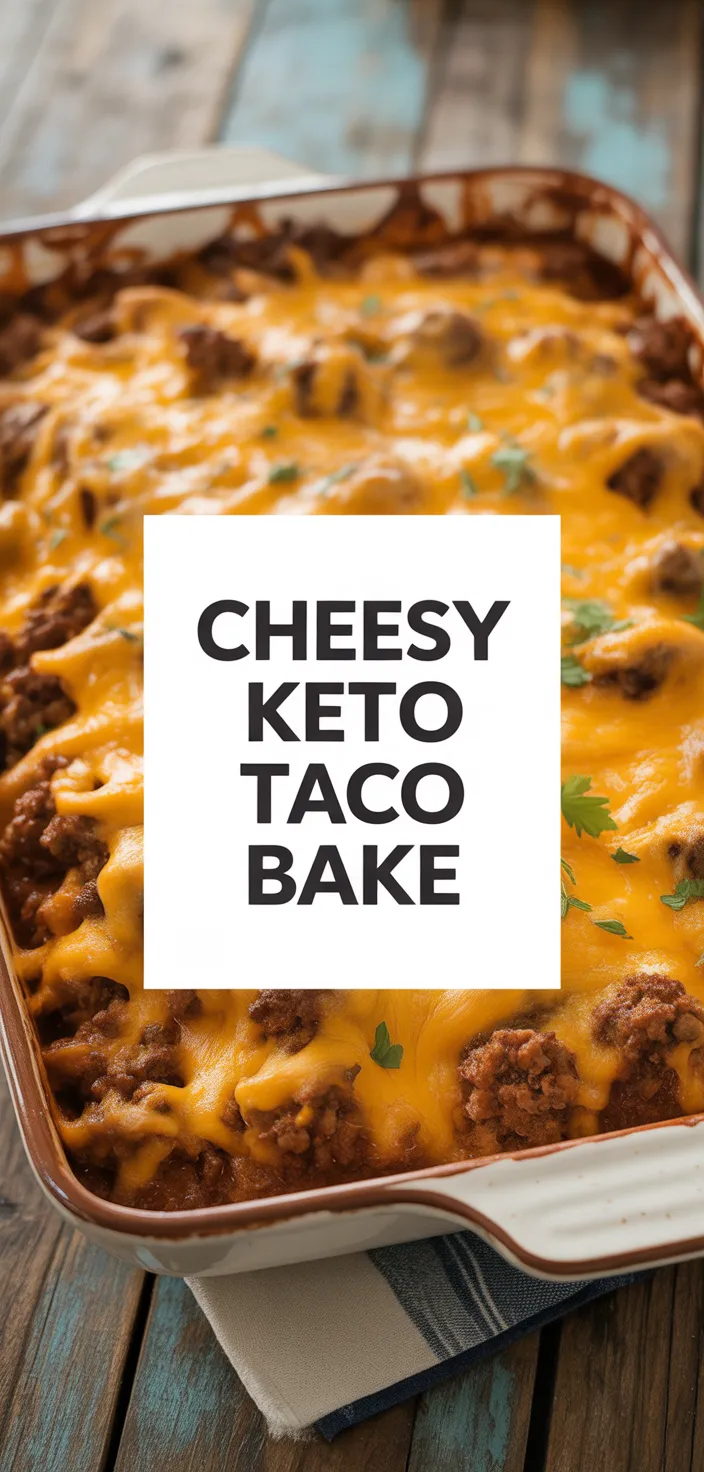 A photo of The Best Cheesy Keto Taco Casserole Recipe