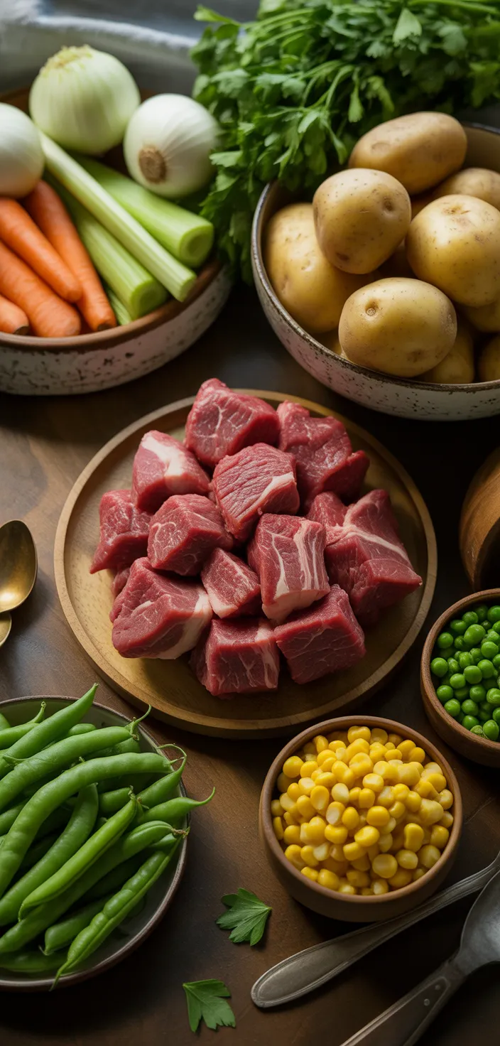 Ingredients photo for Crockpot Vegetable Beef Soup Recipe