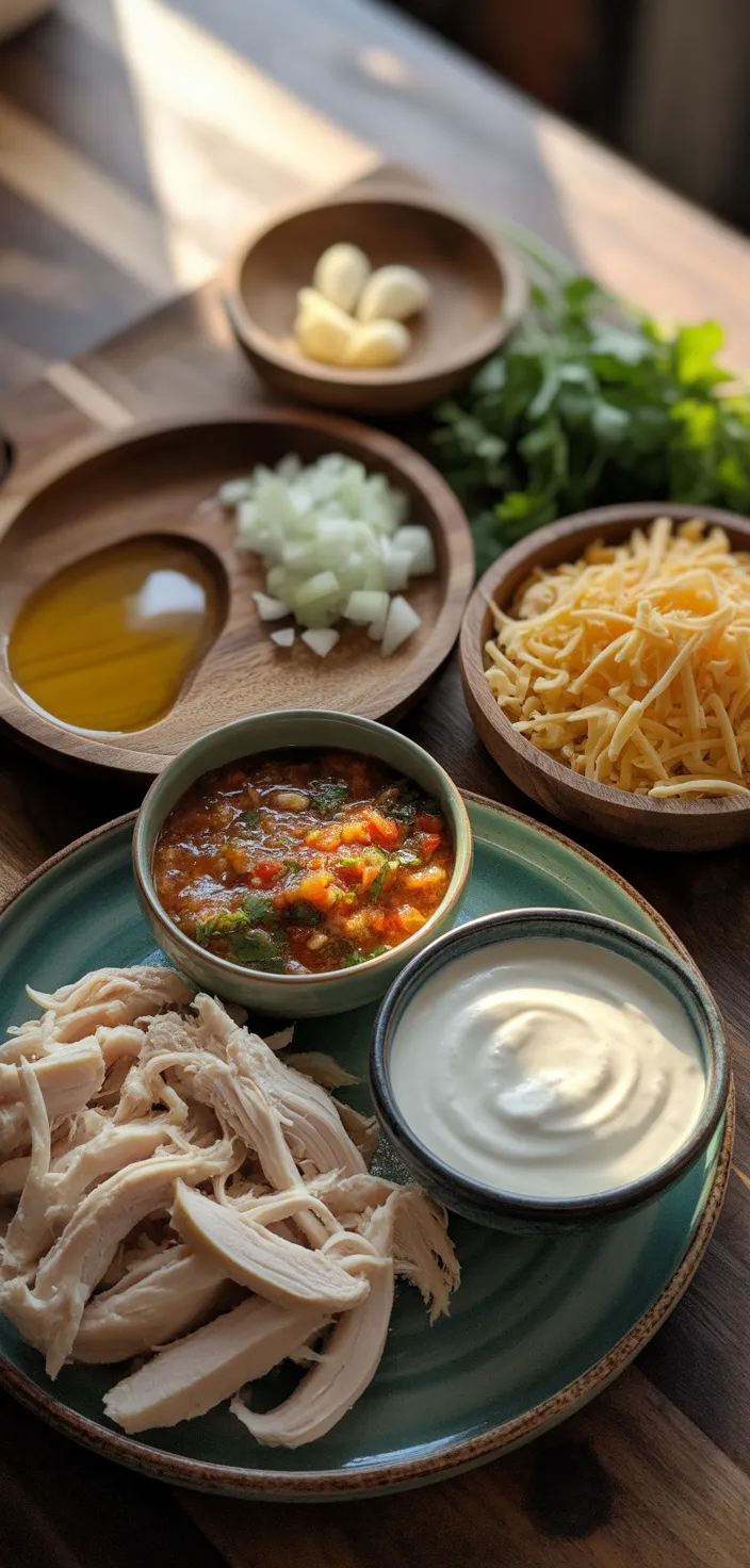 Ingredients photo for Easy Green Chicken Enchiladas Recipe