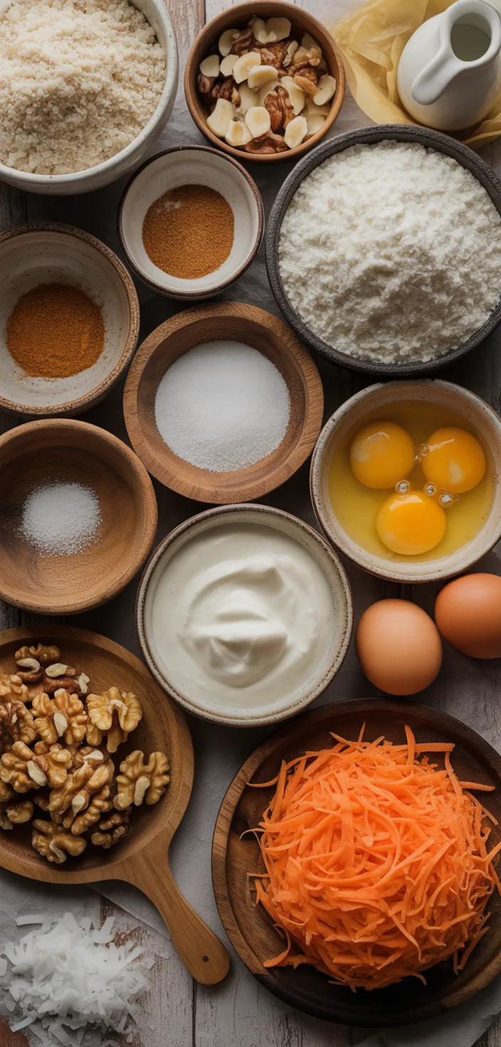 Ingredients photo for Keto Carrot Cake Recipe