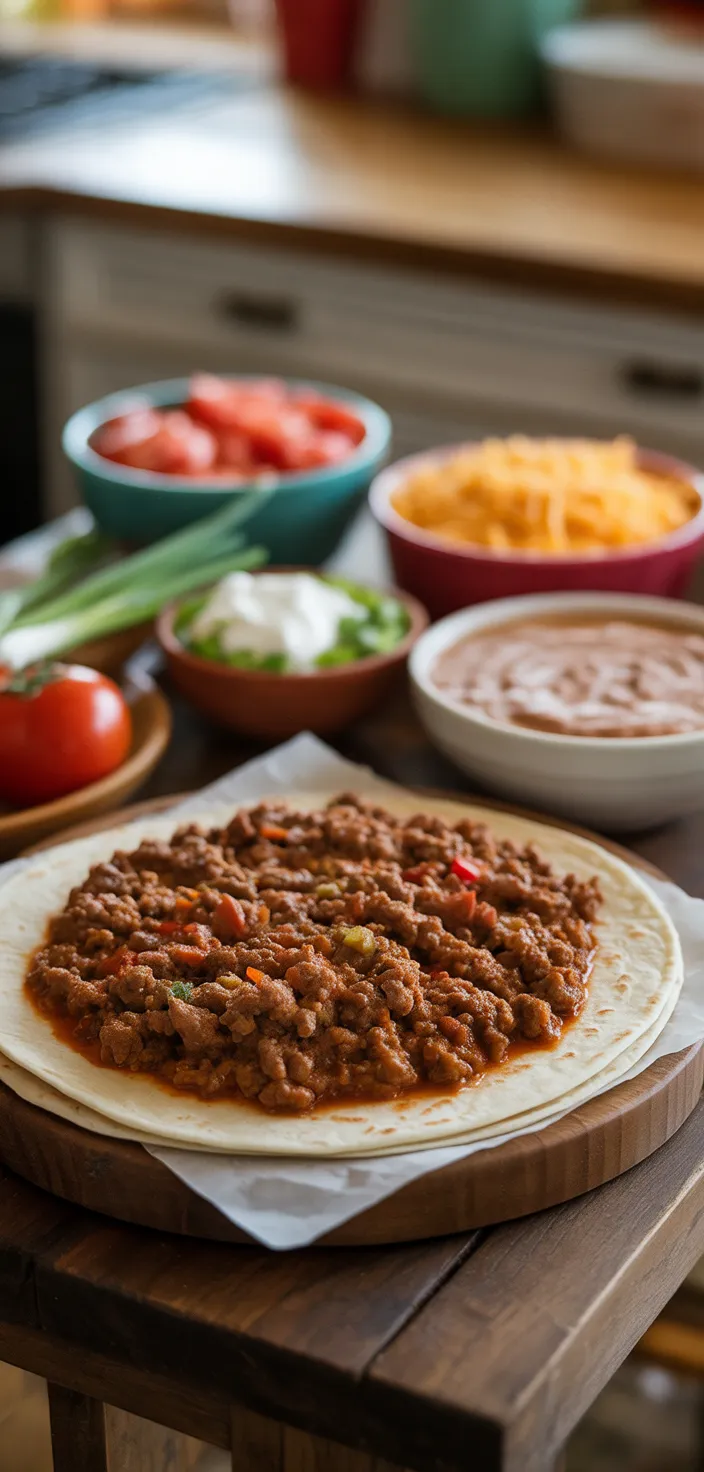 Ingredients photo for Mexican Pizza (Taco Bell Copycat Recipe)