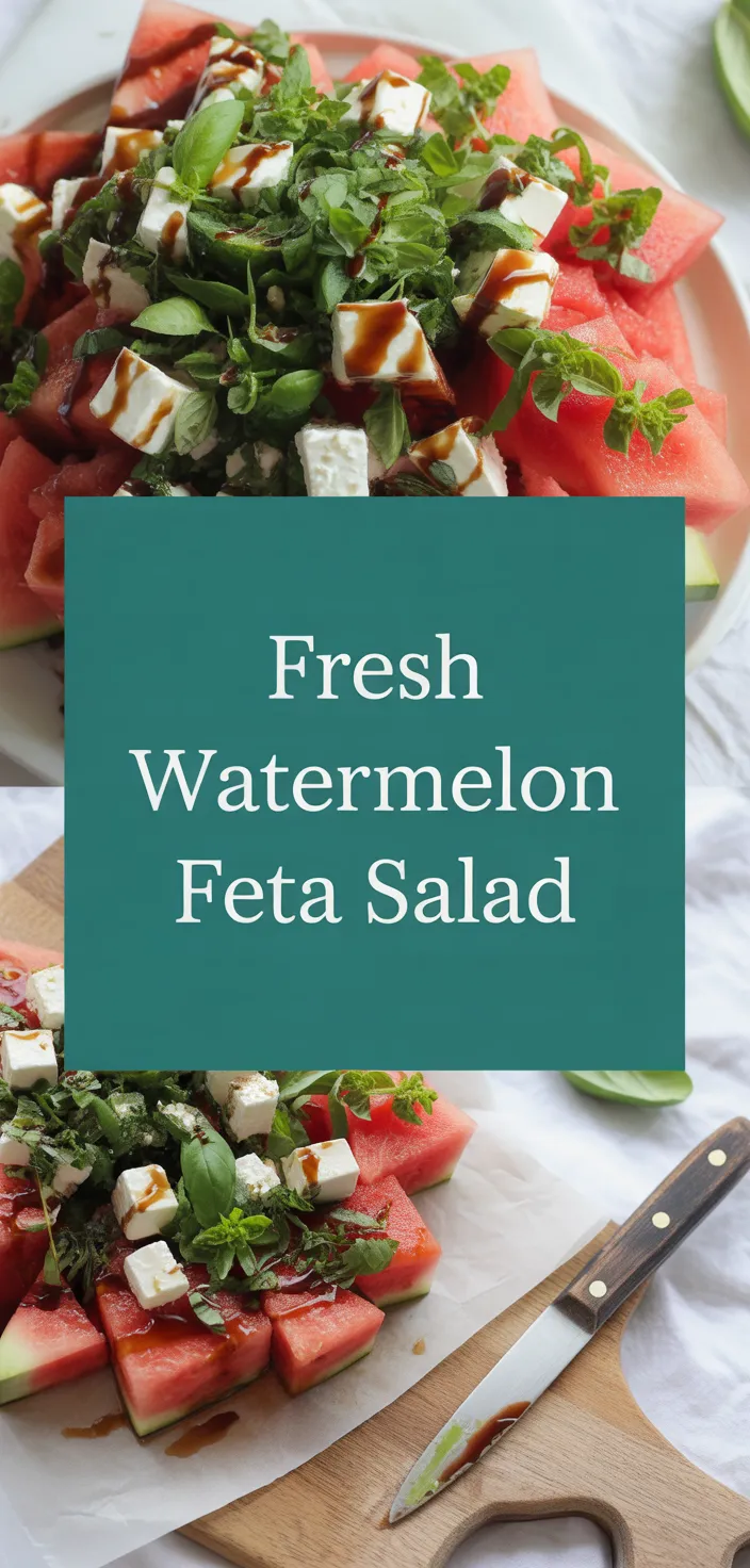 A photo of Fresh Watermelon Feta Salad Recipe