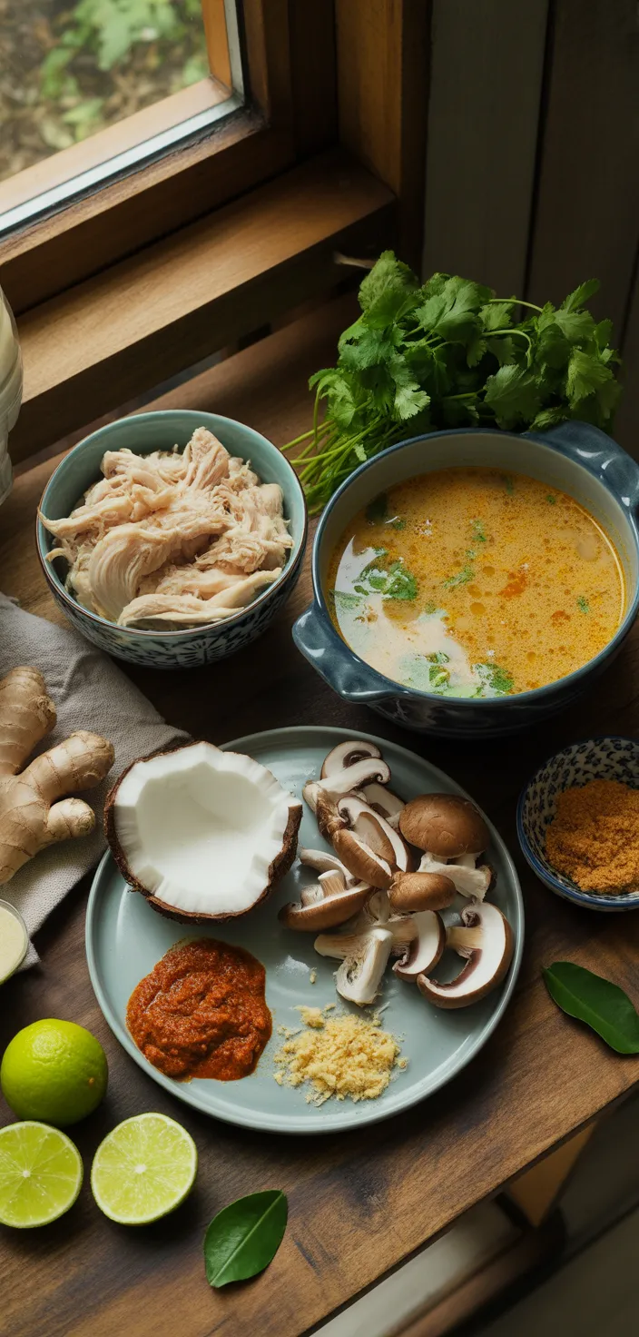 Ingredients photo for Crockpot Thai Coconut Chicken Soup Recipe