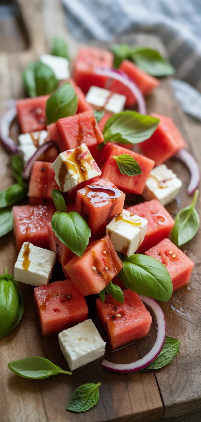 Ingredients photo for Fresh Watermelon Feta Salad Recipe