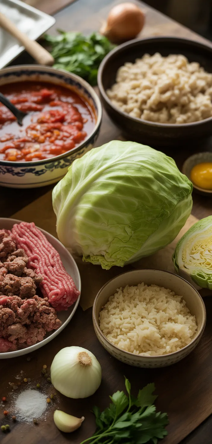 Ingredients photo for Cabbage Rolls Recipe
