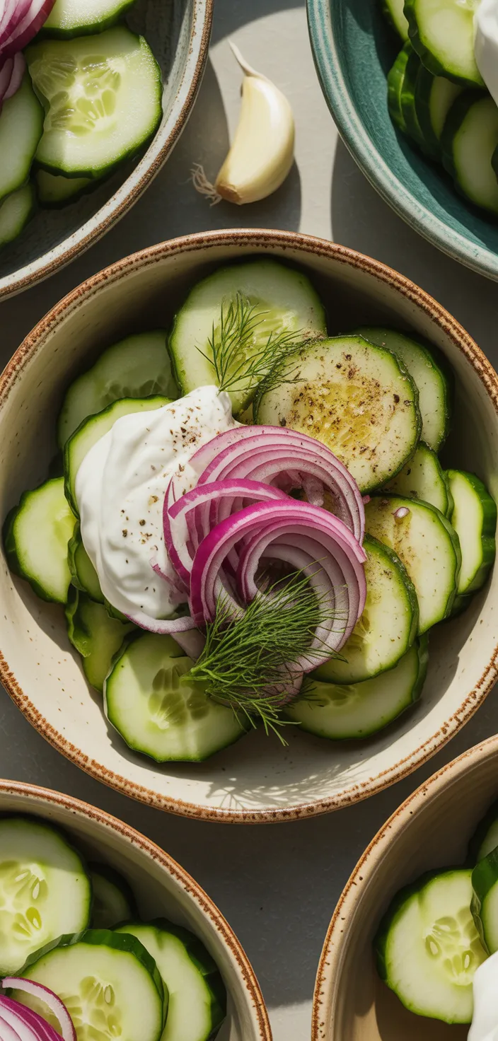 Ingredients photo for Dill Cucumber Salad Recipe