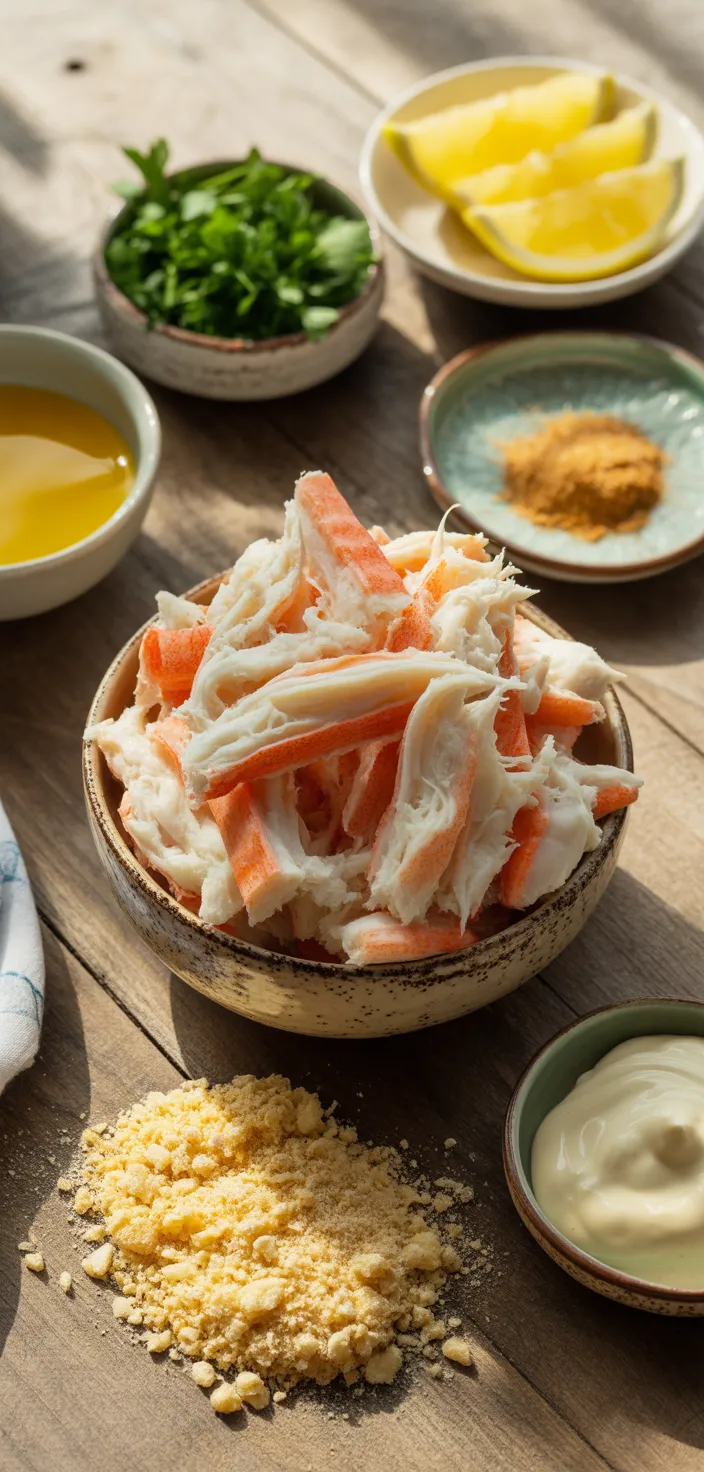 Ingredients photo for Maryland Crab Cakes Recipe (Little Filler)