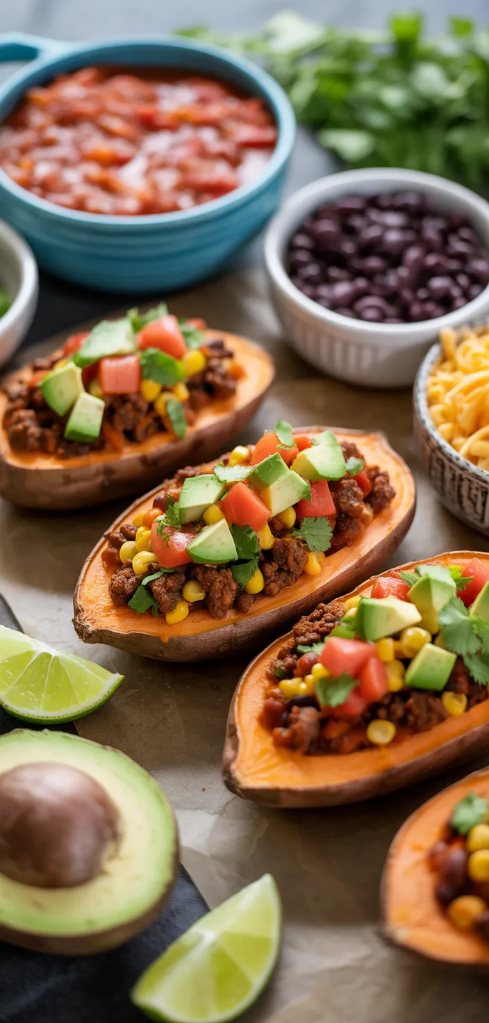 Ingredients photo for Taco Stuffed Sweet Potatoes Recipe