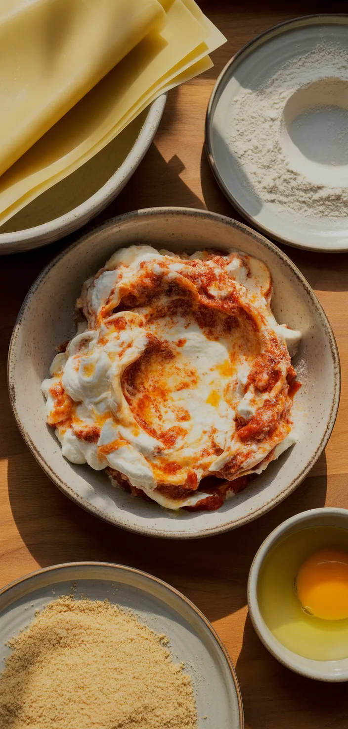 Ingredients photo for Air Fryer Lasagna Fritta {Olive Garden Copycat} Recipe