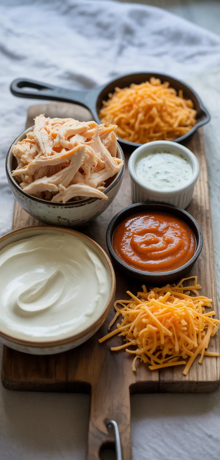 Ingredients photo for Buffalo Chicken Dip Recipe