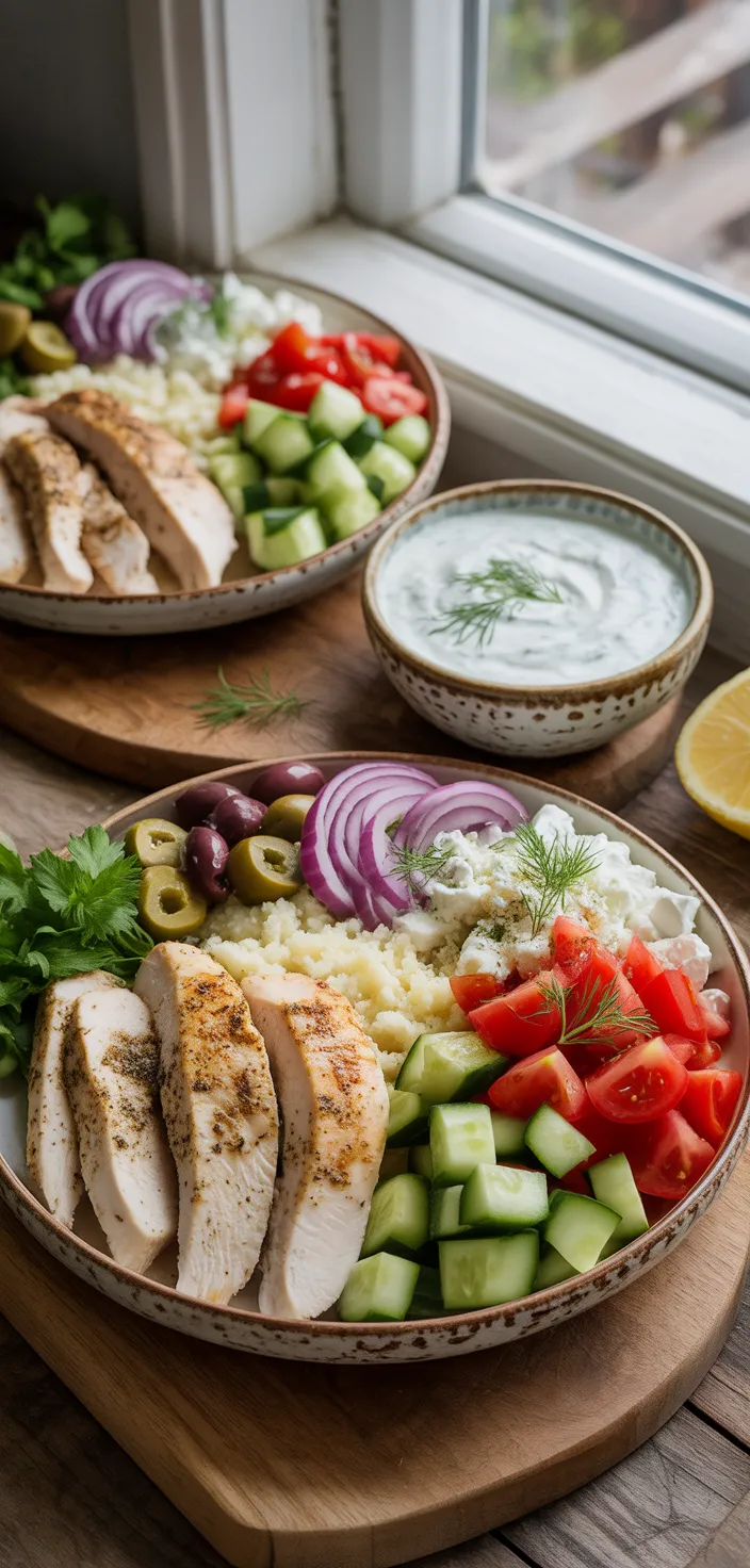 Ingredients photo for Low Carb Greek Chicken Bowls Recipe