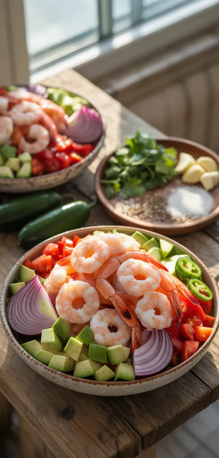 Ingredients photo for SHRIMP CEVICHE RECIPE Recipe