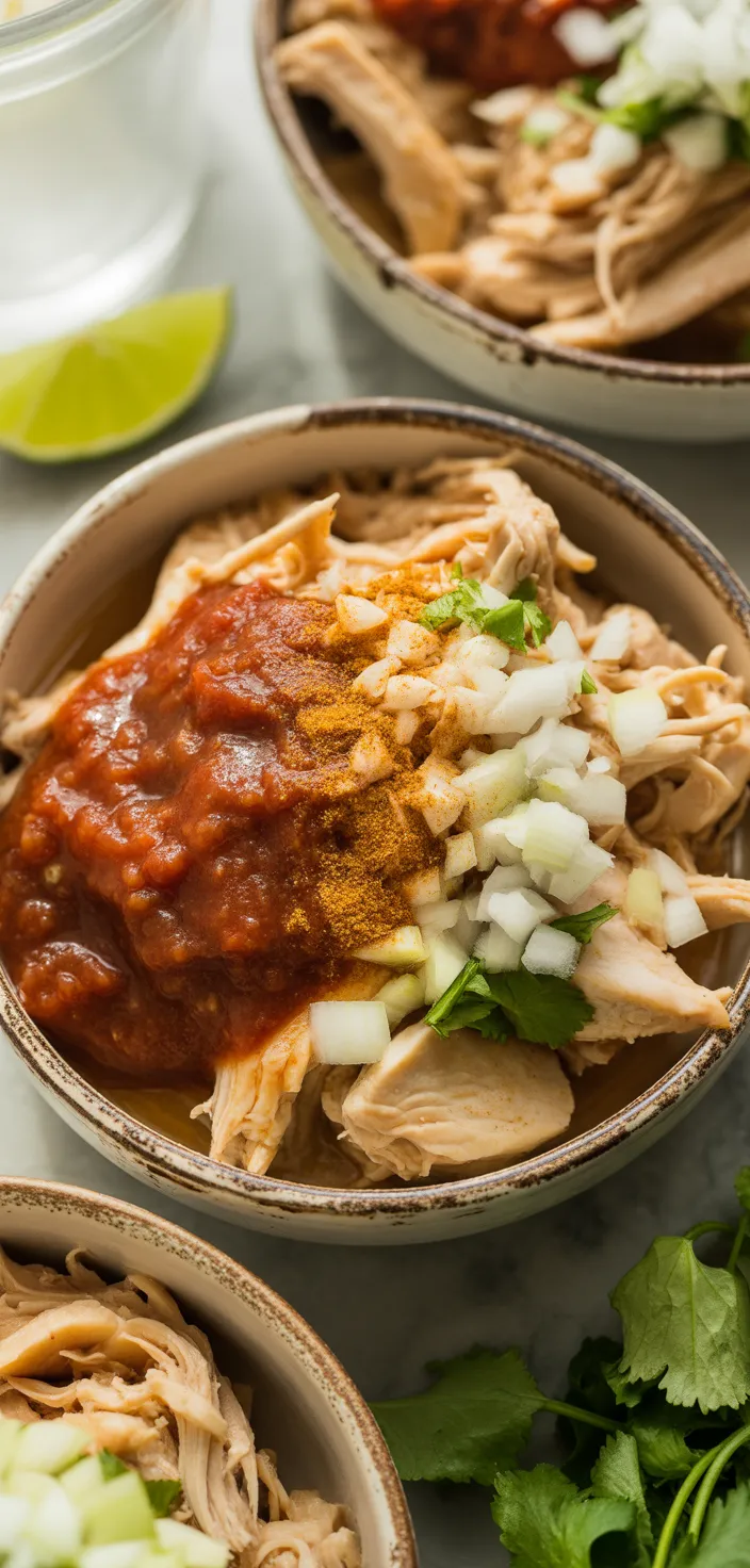 Ingredients photo for The BEST Crockpot Shredded Chicken Tacos Recipe