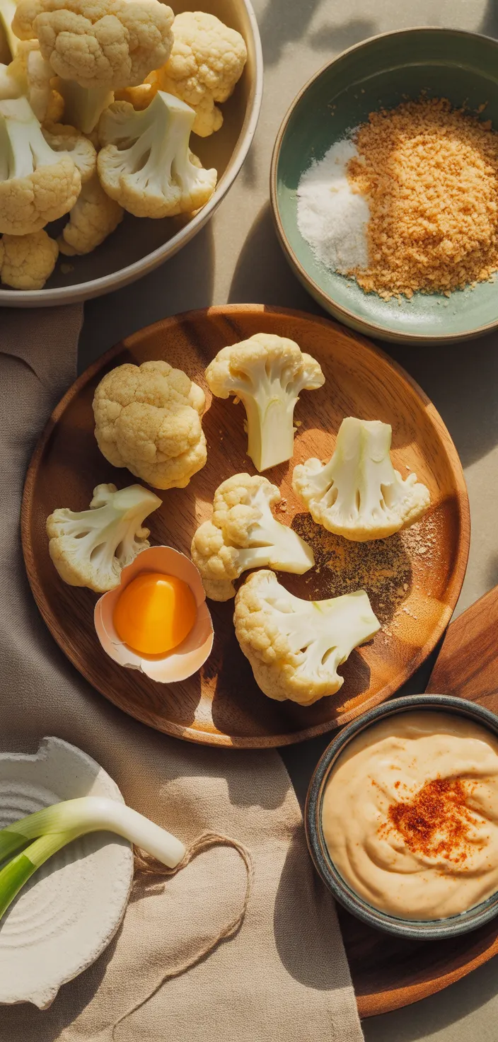 Ingredients photo for Air Fryer Bang Bang Cauliflower Recipe