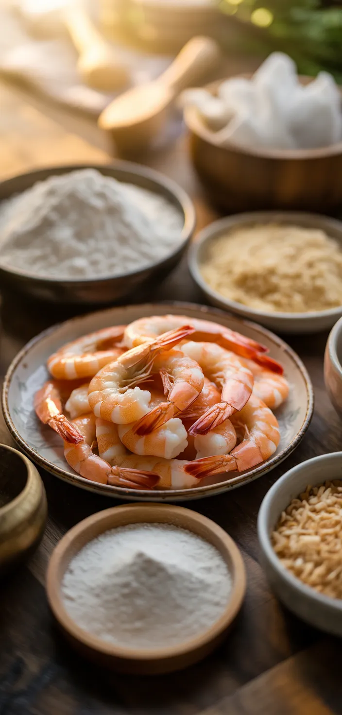 Ingredients photo for Coconut Shrimp Recipe With Pina Colada Sauce