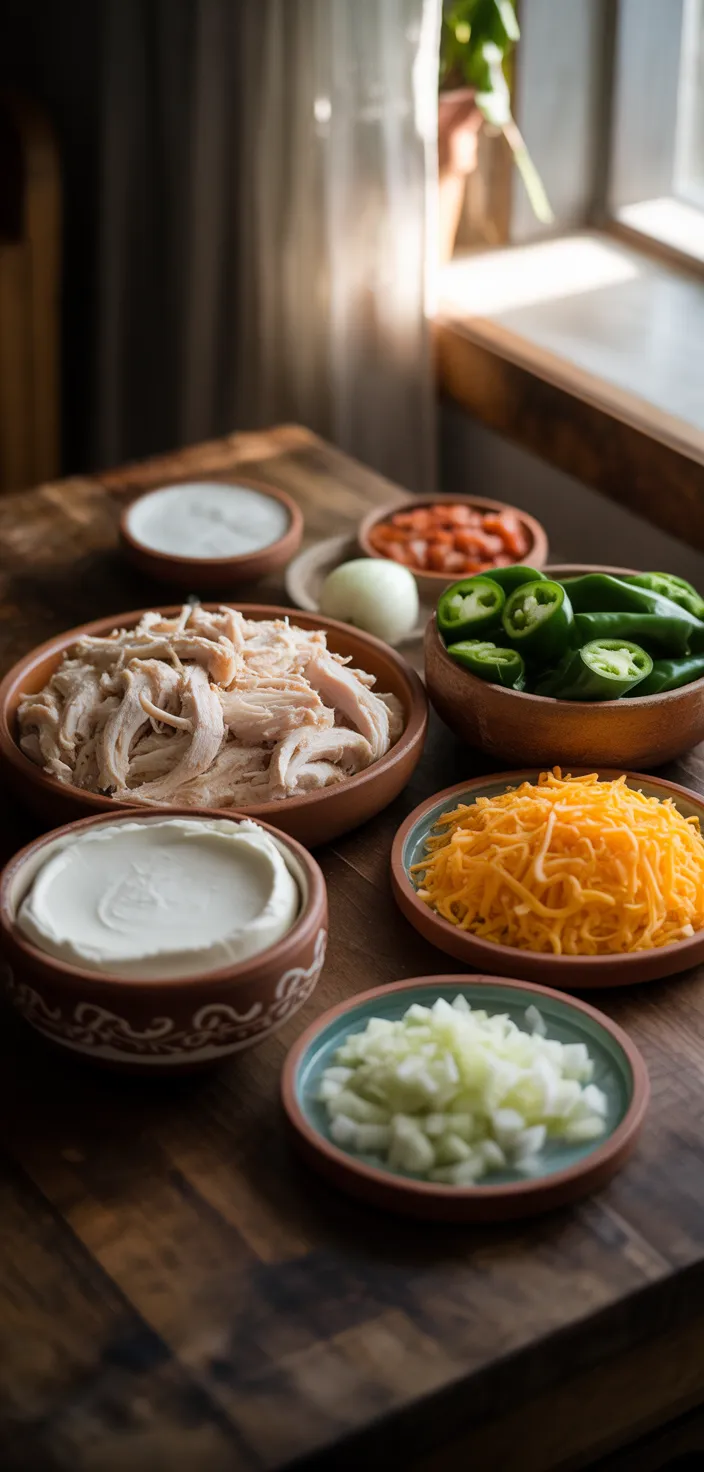 Ingredients photo for Cream Cheese Chicken Enchiladas Recipe