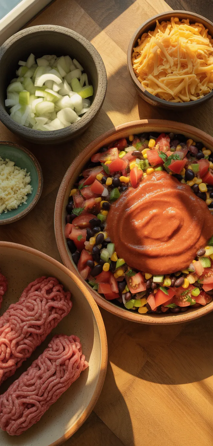 Ingredients photo for Easy Mexican Lasagna Recipe