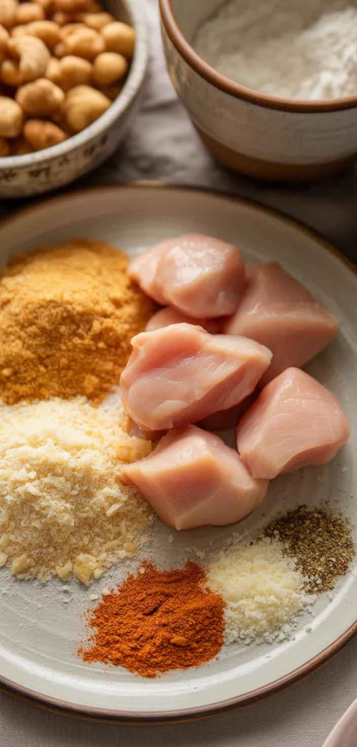 Ingredients photo for Keto Air Fryer Chicken Nuggets Recipe