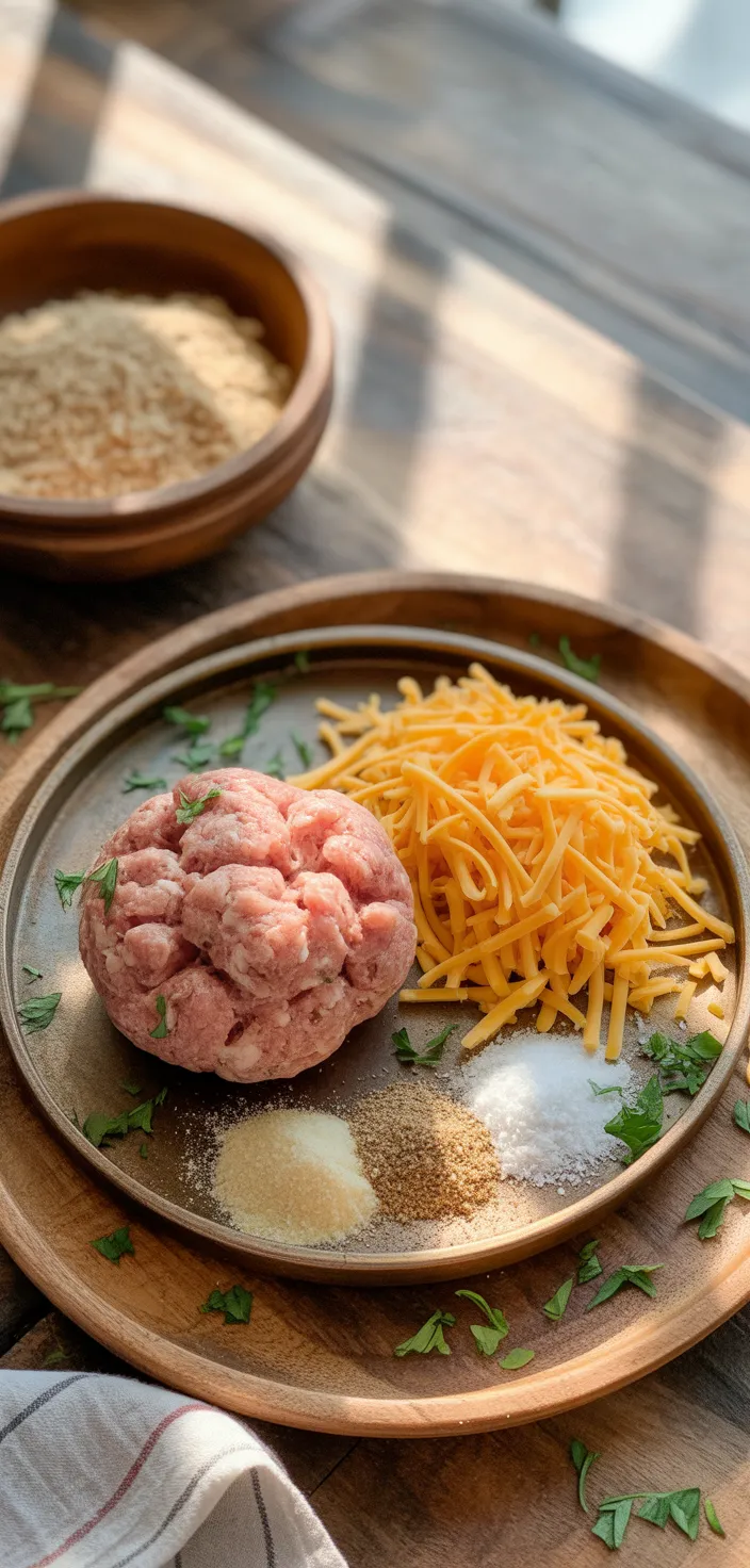 Ingredients photo for Keto Air Fryer Sausage Balls Recipe